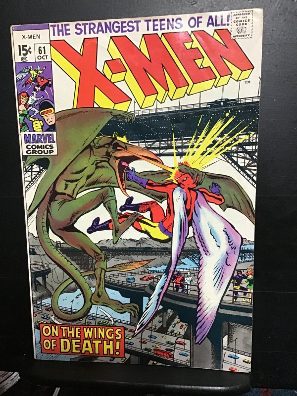 The X-Men #61 (1969) Mid high grade Neal Adams 2nd Sauron Wow! FN+