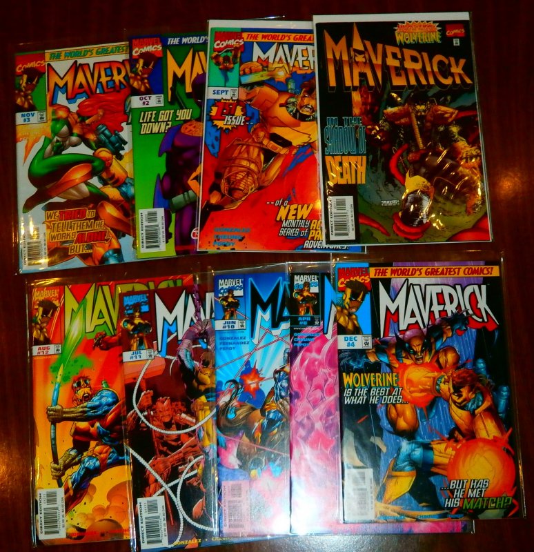 Maverick vol 1 #1, vol. 2 #1-4,8,10-12 (set of 9) Wolverine spin-off