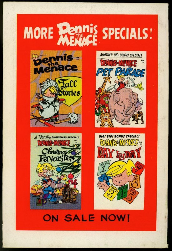 DENNIS THE MENACE FUN BOOK #5-FAWCETT PUBS.-GIANT-1968 VF