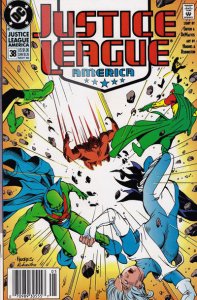 Justice League America #38 (Newsstand) VF/NM ; DC | Adam Hughes Giffen DeMatteis