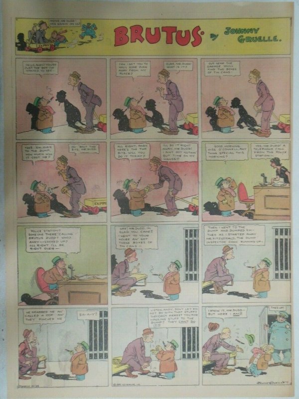 Brutus Sunday Page by Johnny Gruelle from 3/13/1932 Full Page Size