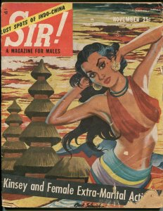 Sir! 11/1954-pulp-Esther Williams--cheesecake pix-spicy Good Girl Art cover-FR