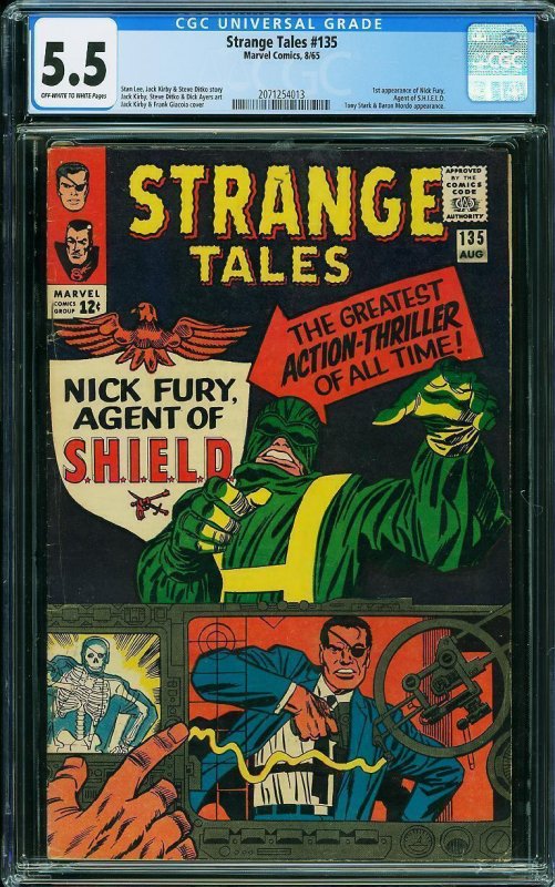 • Strange Tales #135 (1965) CGC 5.5 1st Nick Fury! / SBD-01