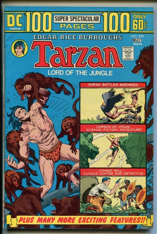 TARZAN #230 1974-DC-EDGAR RICE BURROUGHS-MOVIE PHOTOS-vf