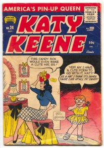 Katy Keene #24 1955-Archie-fashions-pin-ups-incomplete POOR