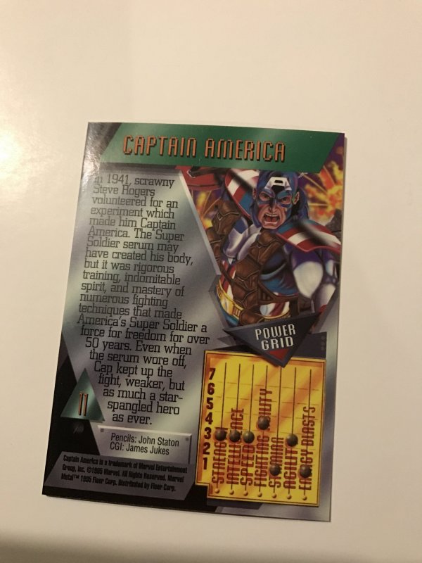 CAPTAIN AMERICA #71 card : Marvel Metal 1995 Fleer Chromium; NM/M Avengers, base