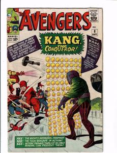 Avengers # 8 FN Marvel Comic Book Iron Man Captain America Thor Hulk Kirby J113