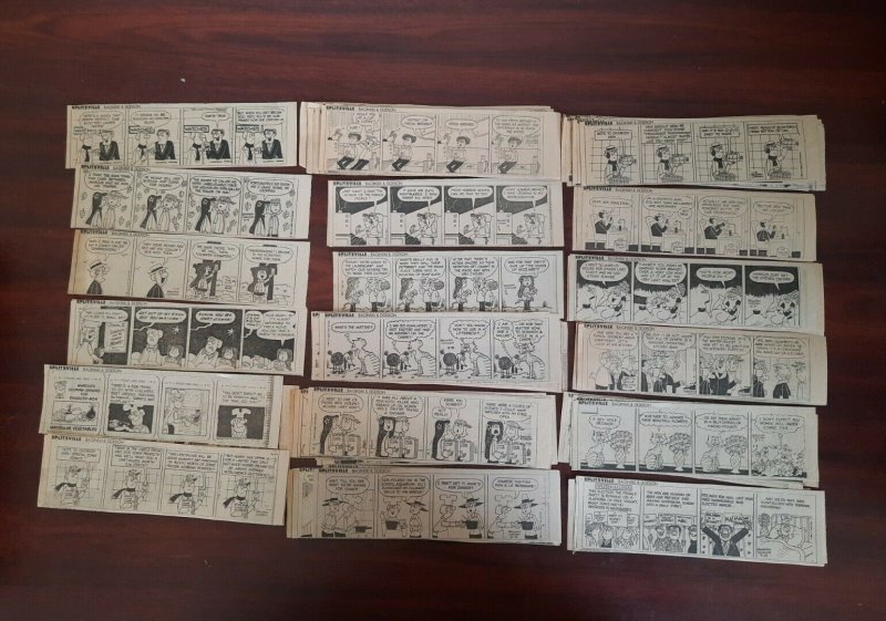 60X Splitsville Baginski & Dodson News Paper Comic Strip 1980 lot 7 x 2.5  