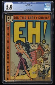 EH! #4 CGC VG/FN 5.0 Off White to White 1954 Charlton Comics Humor!