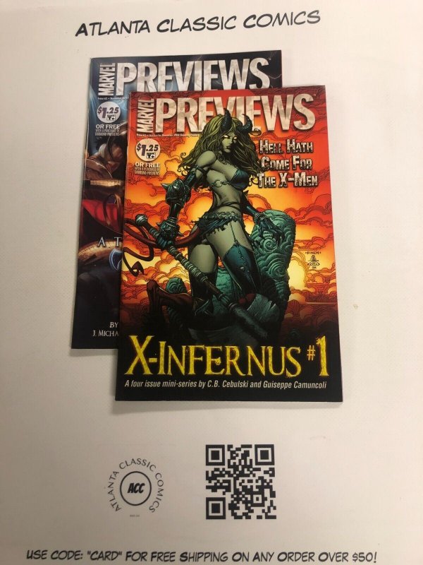 4  Marvel Comic Book Previews  Thor #600 X Infernus #1  Hulk  Thor  50  KE2