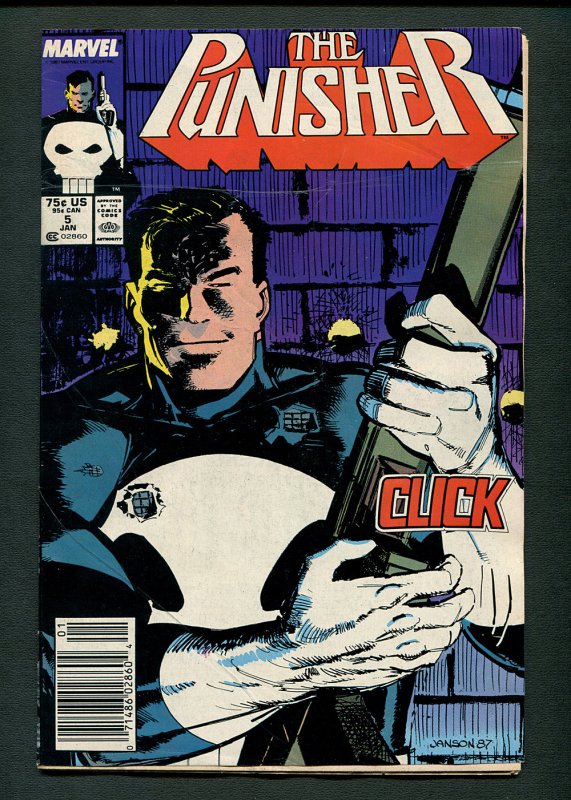 Punisher #5 /  3.0 VG  / Newsstand  / January 1988