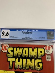 Swamp Thing 7 Cgc 9.6 White Pages Batman Apprarance Dc Comics Bronze