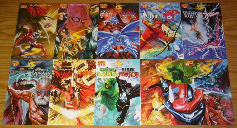 Project Superpowers #0 & 1-7 VF/NM complete series + variant + fcbd - alex ross