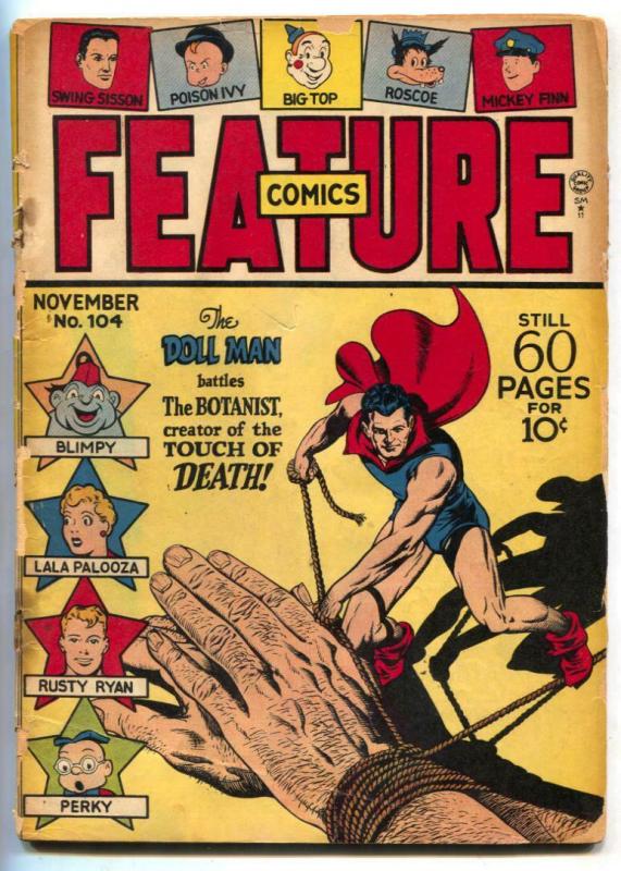 Feature Comics #104 1946- DOLL MAN- Golden Age F/G