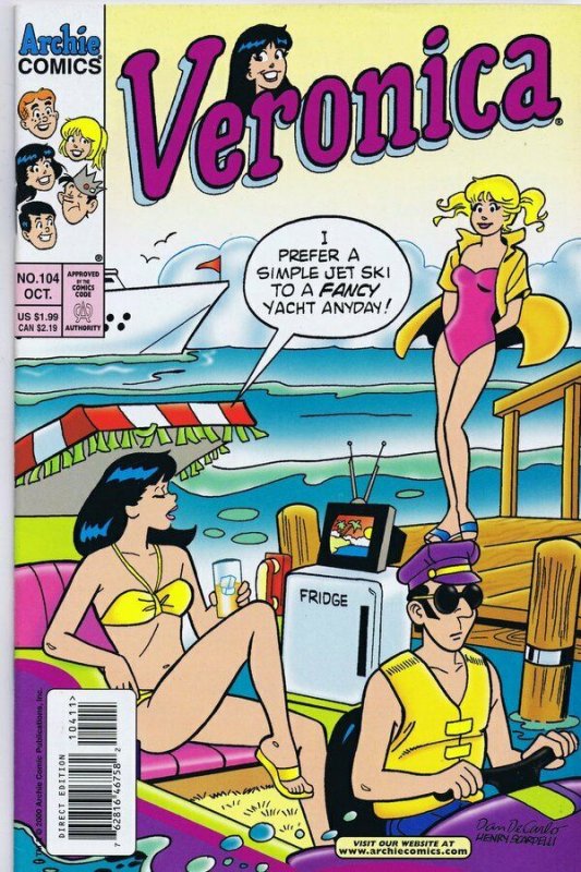 Veronica #104 ORIGINAL Vintage 2000 Archie Comics GGA Good Girl Art Bikini Cover