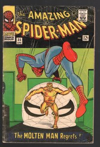 AMAZING SPIDER-MAN 35 2nd MOLTEN MAN VG 4.0.GLOSSY DITKO!