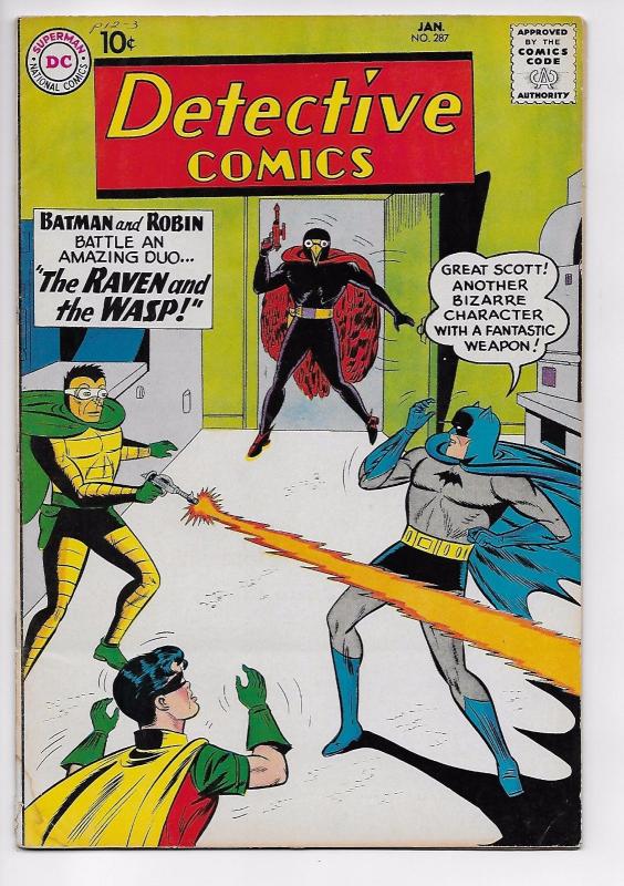 Detective Comics #287 - Batman / Robin / Raven / Wasp (DC, 1961) - VG+