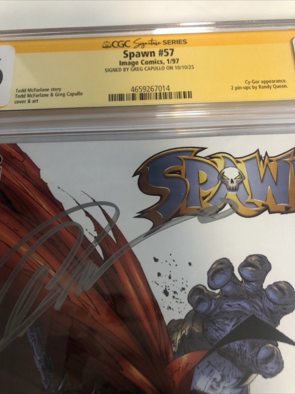 Spawn (1997) # 57 (CGC 9.6 SS) Signed Greg Capullo * Image Comics * Morrison