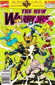 The New Warriors Annual #1 Newsstand Cover Marvel