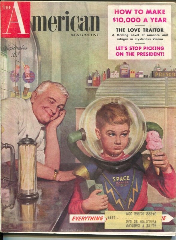 American Magazine 9/1953-Space Ranger ice cream cover--pulp fiction-classic c...