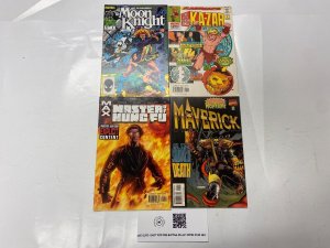 4 MARVEL comic books Moon Knight #4 Ka-Zar #1 Master Kung-Fu #1 Maverick 52 KM18