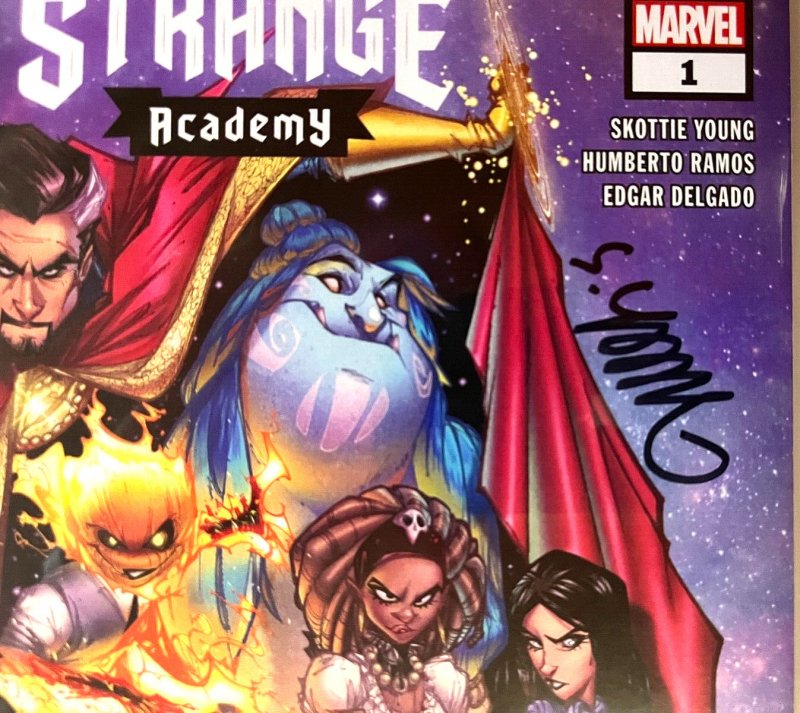 ?~MARVEL~STRANGE ACADEMY #1 2nd ~?~SKOTTIE YOUNG VARIANT~?~SIGNED w/COA~?
