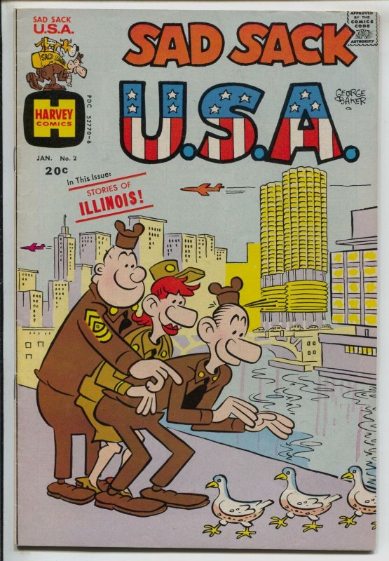 Sad Sack U.S.A. #2 1972-Chicao IL-George Baker-Military comic art-vf