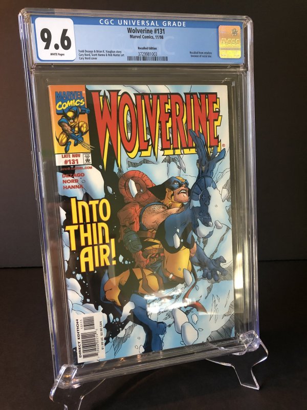 Wolverine #131, CGC 9.6, RECALLED issue for racial slur