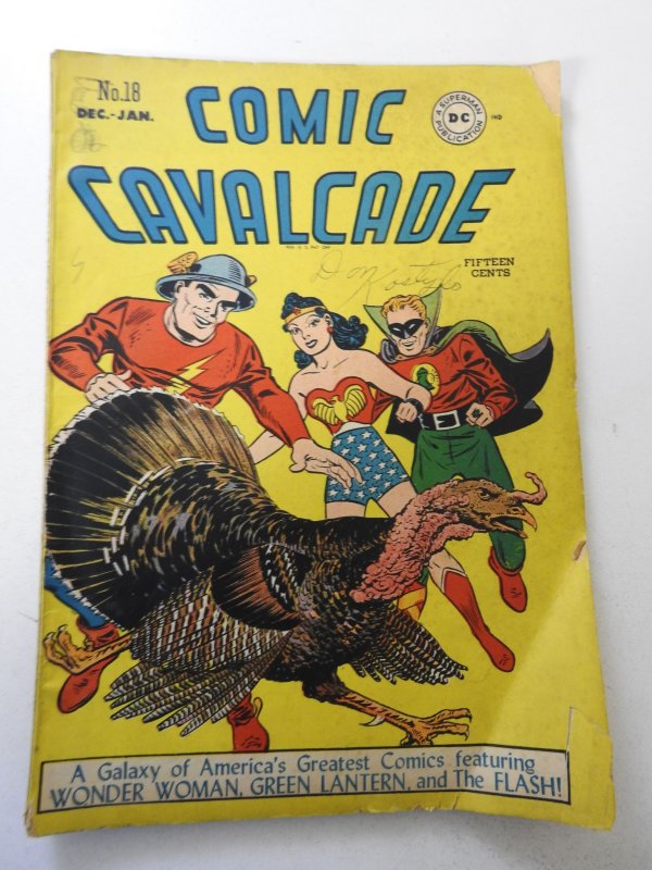 Comic Cavalcade #18 (1946) GD/VG Condition ink fc