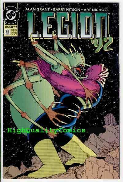 LEGION #36, NM+, Alan Grant, 1992, Lobo, Aliens, Sci-Fi, Name of Love