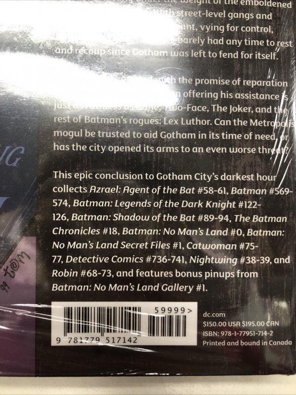 Batman No Man’s Land (2022) Omnibus HC Vol # 2 DC Comics