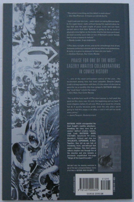 Batman: Hush Volume One SC (2004, DC), VFN condition (8.0), no CD, Jim Lee art