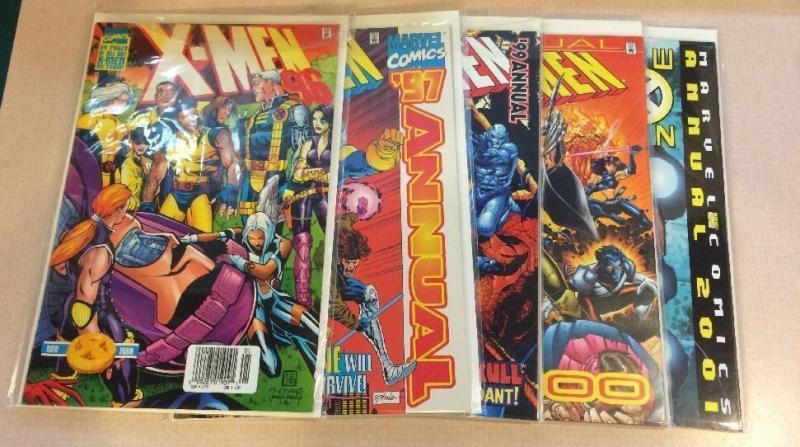 Xmen 5 Book Near Mint Annual Lot Set Run 96 97 99 00 01