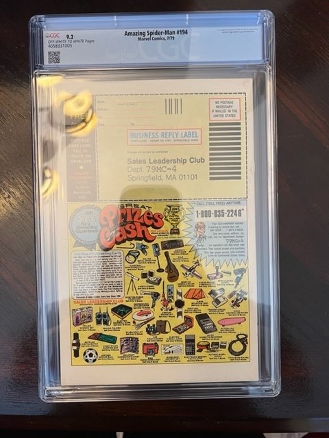 Amazing Spider Man #194 (1979) - CGC 9.2 - 1st Black Cat