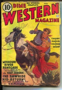 Dime Western-4/1936 Popular-Walt Coburn & Luke Short pulp fiction-Walter Baum...