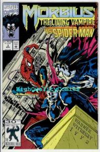 MORBIUS the VAMPIRE #1 2 3 4, NM+, Spider-man, Fangs, Web, w/ poster, 1992