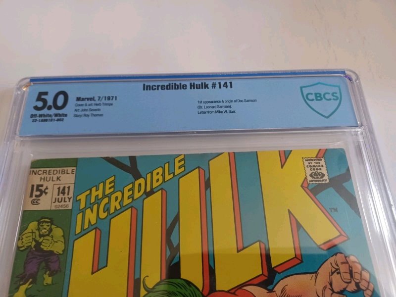 Incredible Hulk #141 - 1st App Doc Sampson -KEY - 1971 - CBCS 5.0