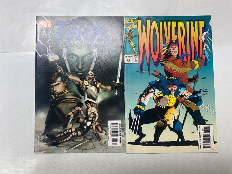 5 MARVEL comic books Thor Wolverine Daredevil Colossus X-Men #172 62 KM21