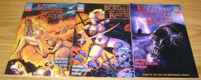 Bram Stoker's Burial of the Rats #1-3 VF/NM complete series roger corman's comic