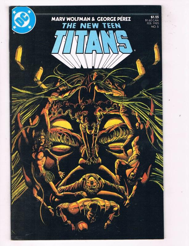 New Teen Titans (1984 2nd Series) #5 DC Comic Book Trigon Raven Nighwing HH3