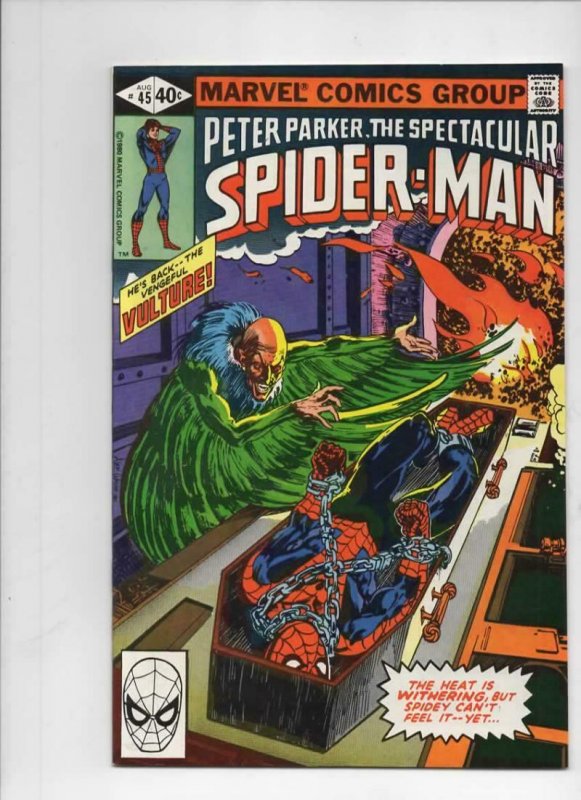 Peter Parker SPECTACULAR SPIDER-MAN #45 VF, Vulture 1976 1980 more in store