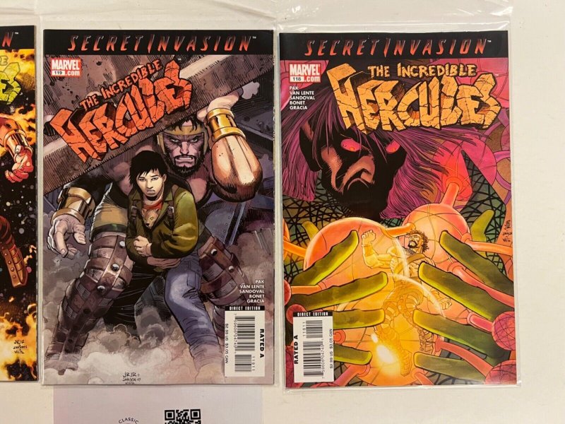 3 The Incredible Hercules Marvel Comic Books # 118 119 120 Spiderman 51 JS35