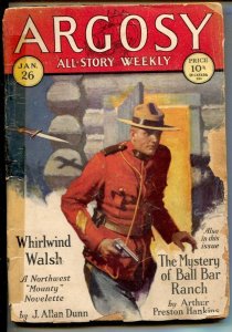 Argosy All-Story Weekly-1/26/1929-Munsey-RCMP cover & story-J.Allan Dunn-Hulb... 