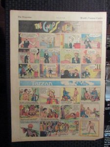 1938 July 17 TARZAN 15x21 Sunday Full Page Color Strip VG+ 4.5 Shirley Temple