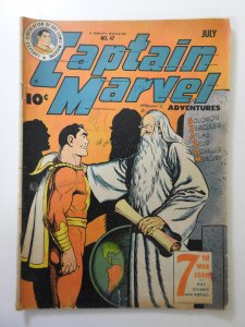 Captain Marvel Adventures #47 (1945) VG- Condition! 1 1/2 in tear fc