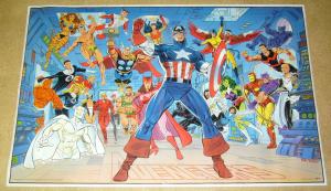 Avengers poster - 22 x 34 - paul ryan - captain america - marvel 1989 thor