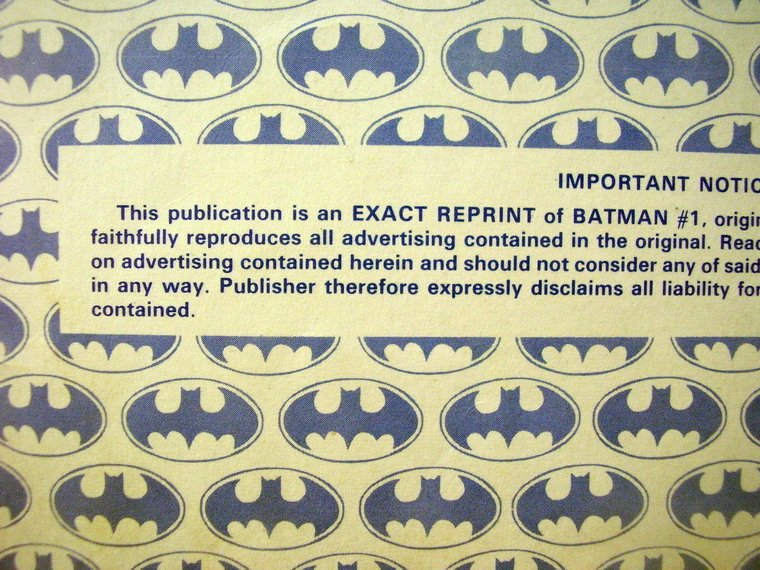 Batman 1 Comic First Edition famous DC  Limited Collectors Silver Mint series