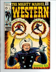 Mighty Marvel Western #4 - Rawhide Kid - Two Gun Kid - Trimpe - 1969 - VF