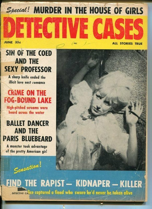 DETECTIVE CASES-JUNE 1962-SPICY-MURDER-KIDNAP-RAPE-poor P