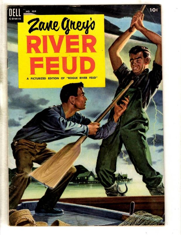 Four Color # 484 FN Dell Comic Book Western Zane Grey River Feud 1953 JL16